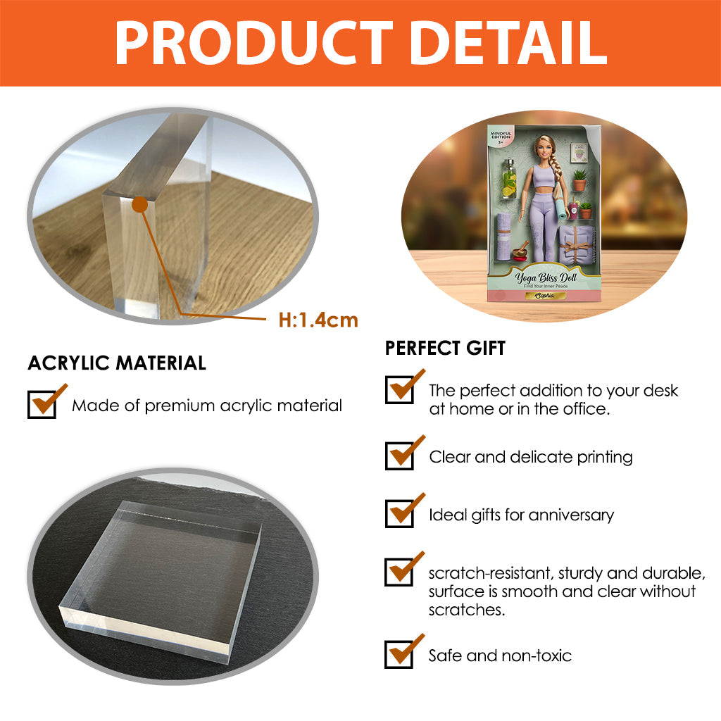 Lose Your Mind Find Your Soul - Personalized Yoga Custom Shaped Acrylic Plaque