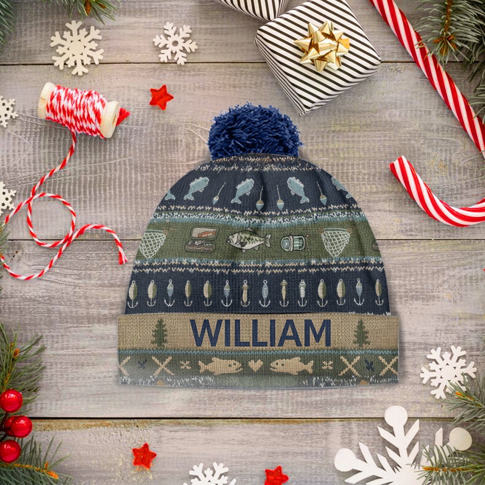 Hooked on Fishing and You - Personalized Fishing Beanie Hat