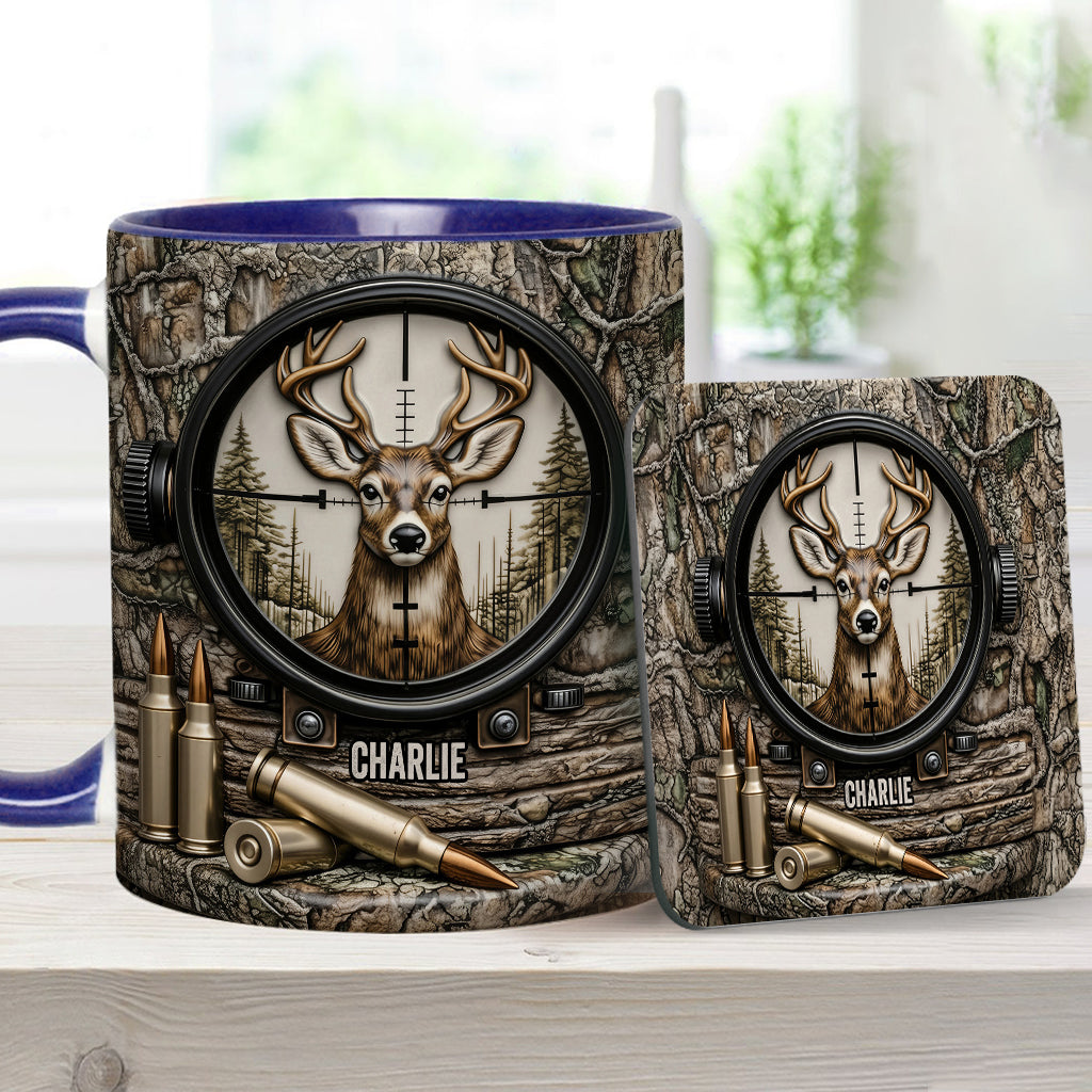 Deer Hunting, Hunter Gift - Personalized Hunting Accent Mug & Coaster