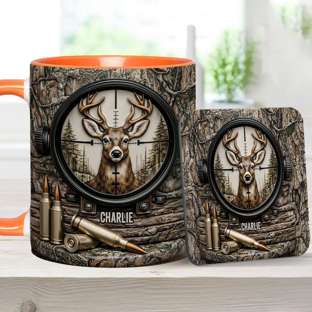 Deer Hunting, Hunter Gift - Personalized Hunting Accent Mug & Coaster