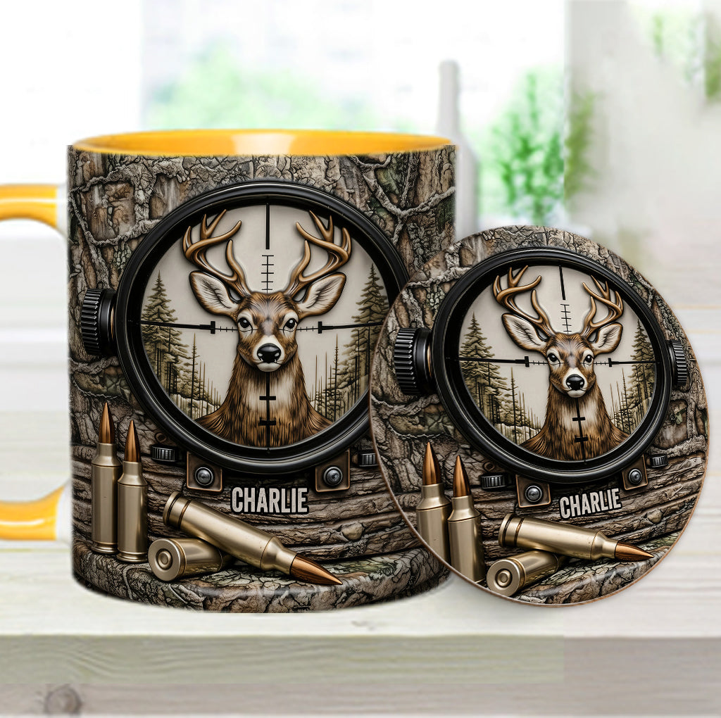 Deer Hunting, Hunter Gift - Personalized Hunting Accent Mug & Coaster