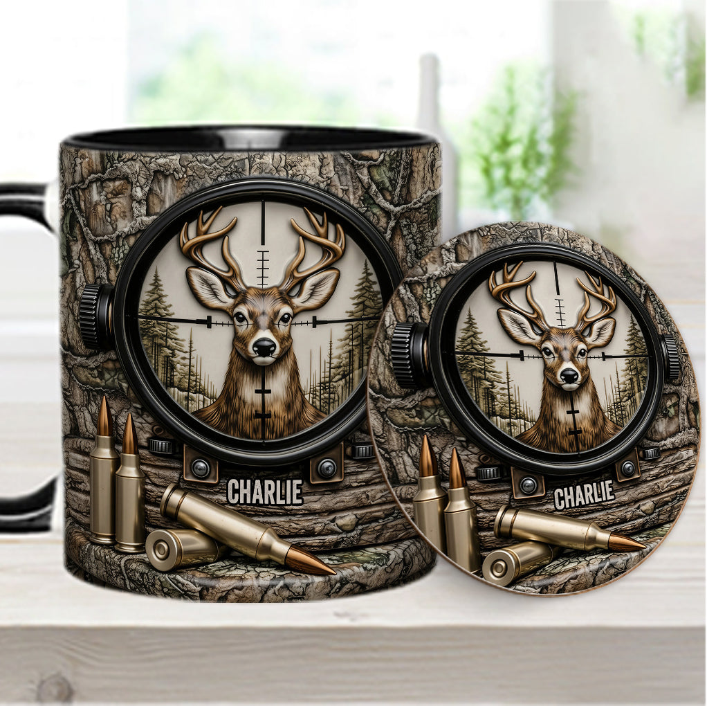 Deer Hunting, Hunter Gift - Personalized Hunting Accent Mug & Coaster