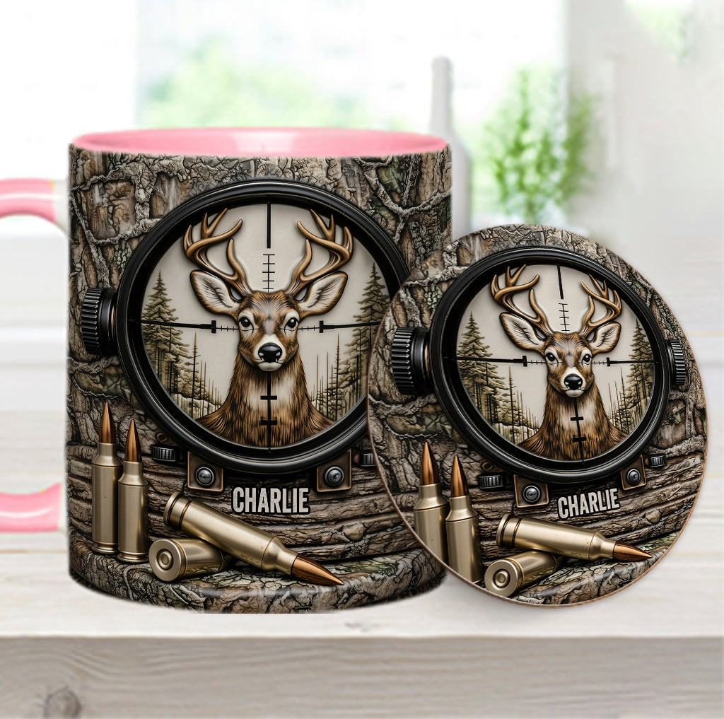 Deer Hunting, Hunter Gift - Personalized Hunting Accent Mug & Coaster