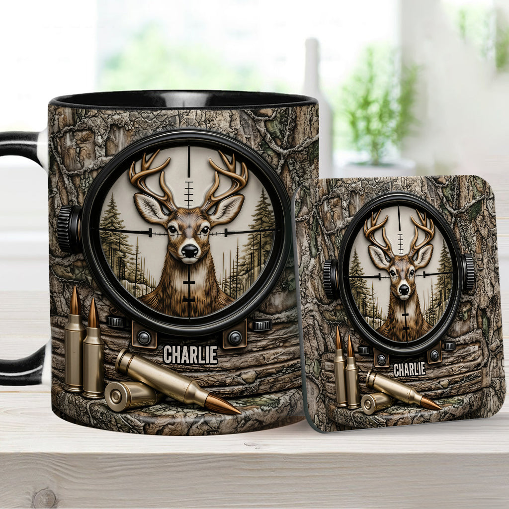 Deer Hunting, Hunter Gift - Personalized Hunting Accent Mug & Coaster