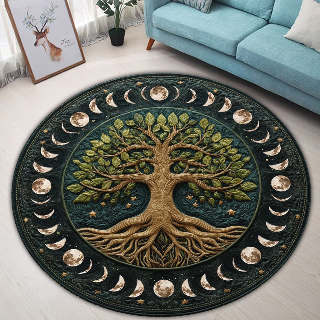 Moon Phase - Witch Round Rug