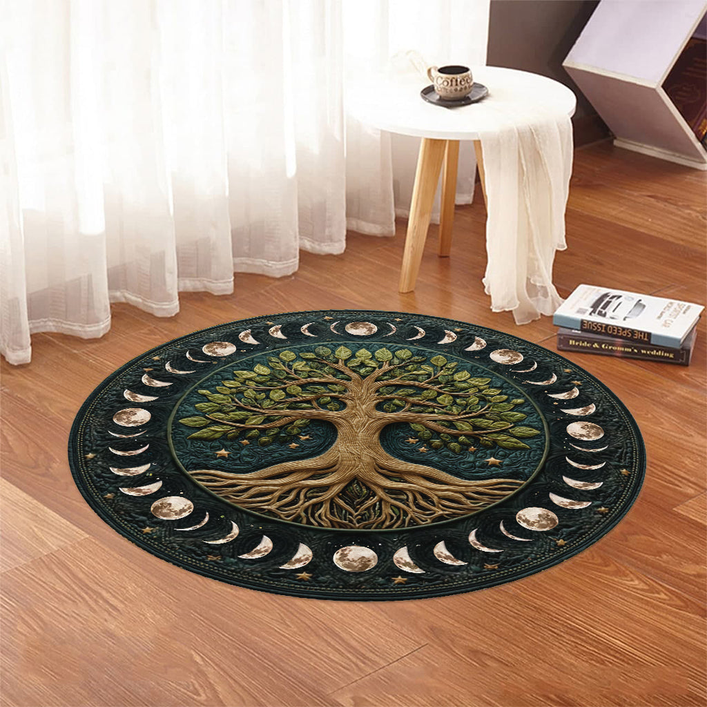 Moon Phase - Witch Round Rug