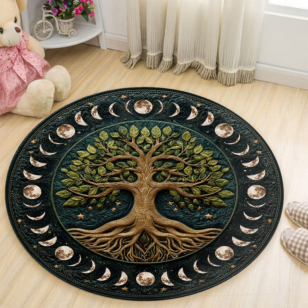 Moon Phase - Witch Round Rug