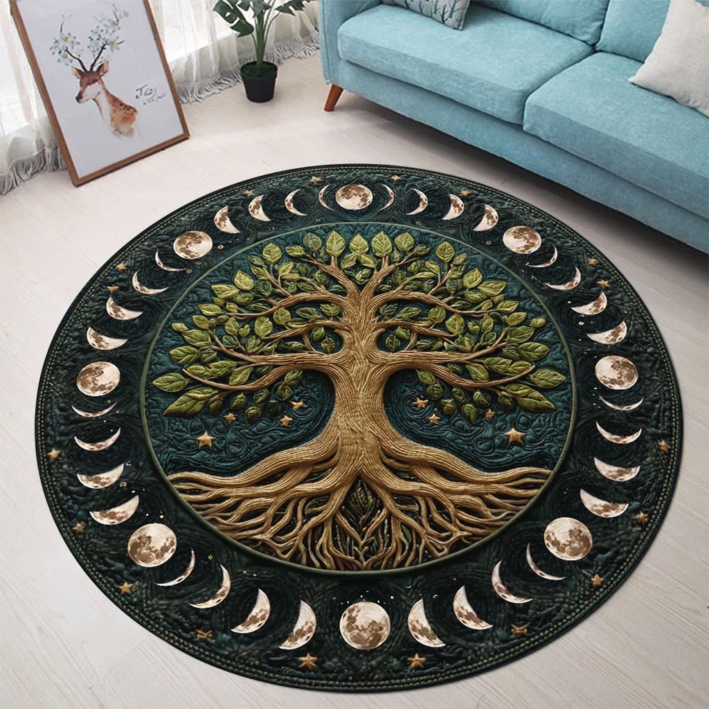 Moon Phase - Witch Round Rug