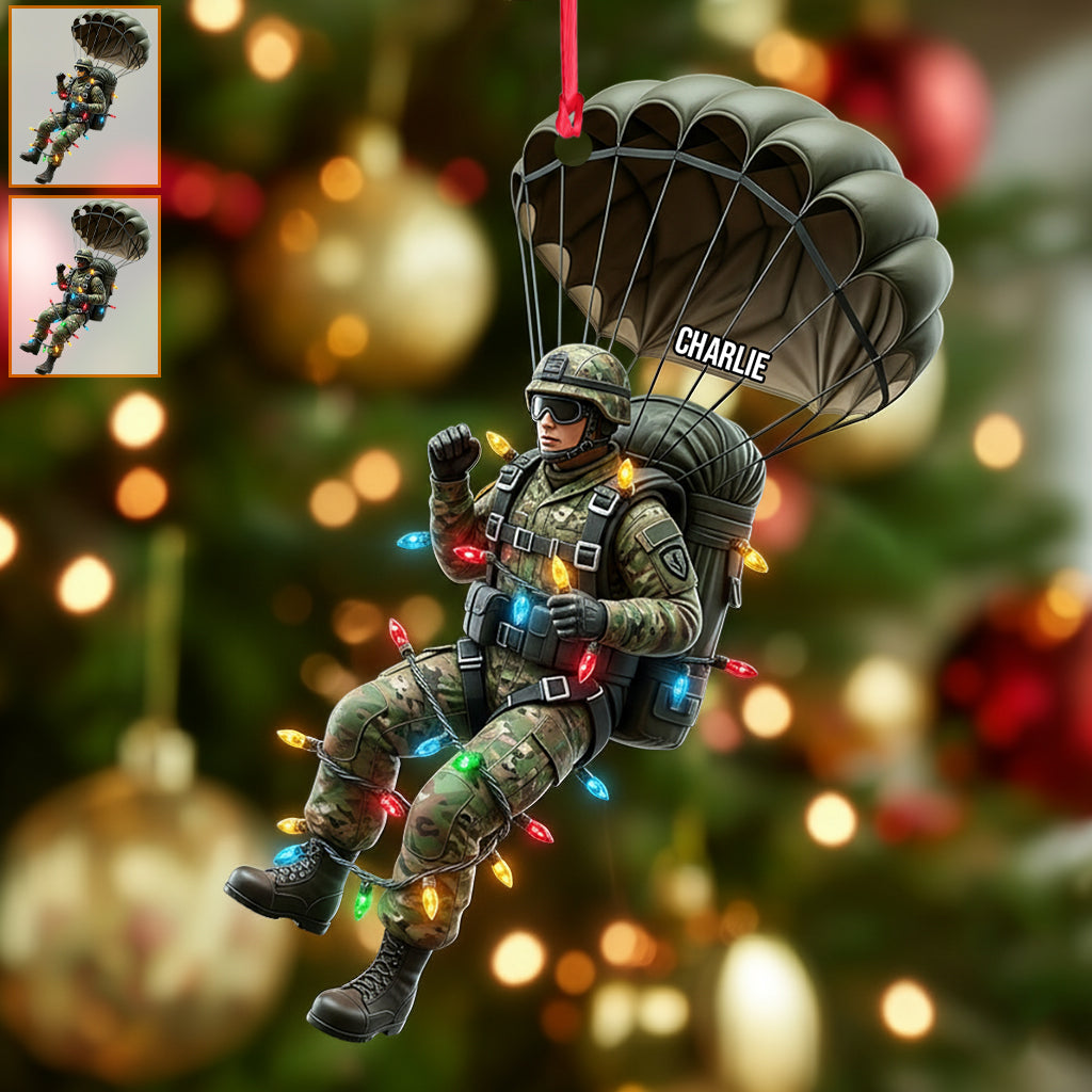 Military Parachutist - Personalized Veteran Ornament
