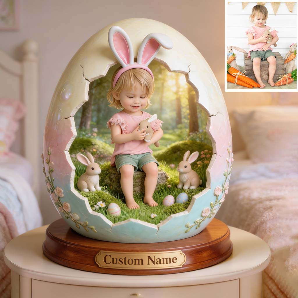 Kid Easter Gift, Custom From Any Photo - Personalized Kid Custom Shaped Acrylic Plaque