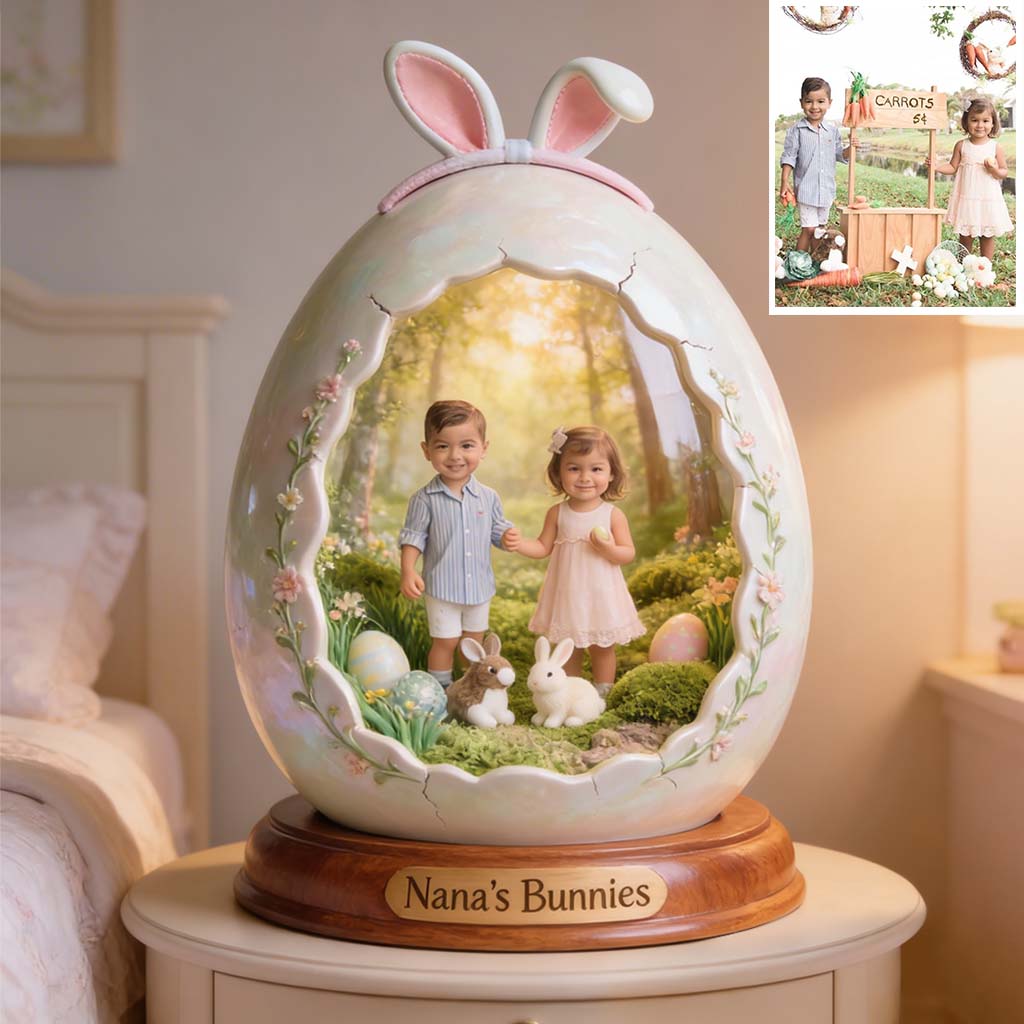 Kid Easter Gift, Custom From Any Photo - Personalized Kid Custom Shaped Acrylic Plaque