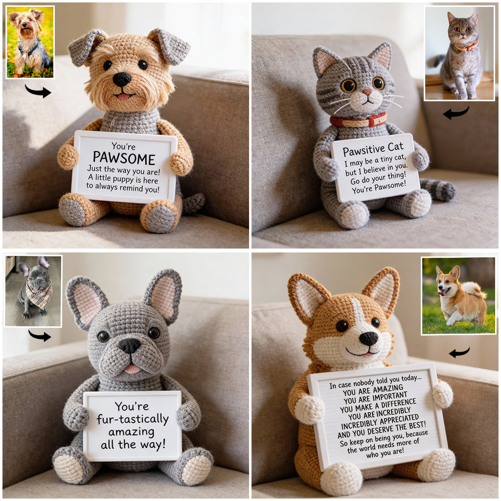 Emotional Support Gift - Personalized Dog Faux Fur Shaped Pillow