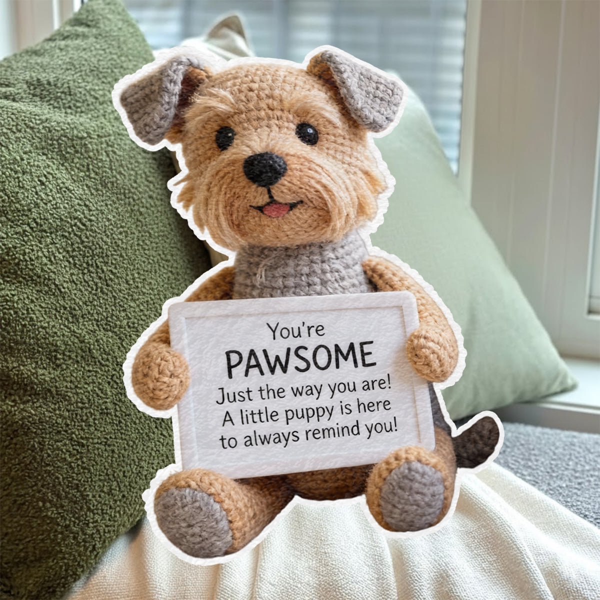 Emotional Support Gift - Personalized Dog Faux Fur Shaped Pillow