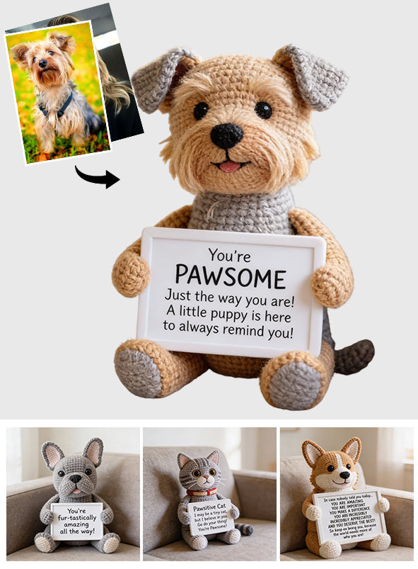 Emotional Support Gift - Personalized Dog Faux Fur Shaped Pillow