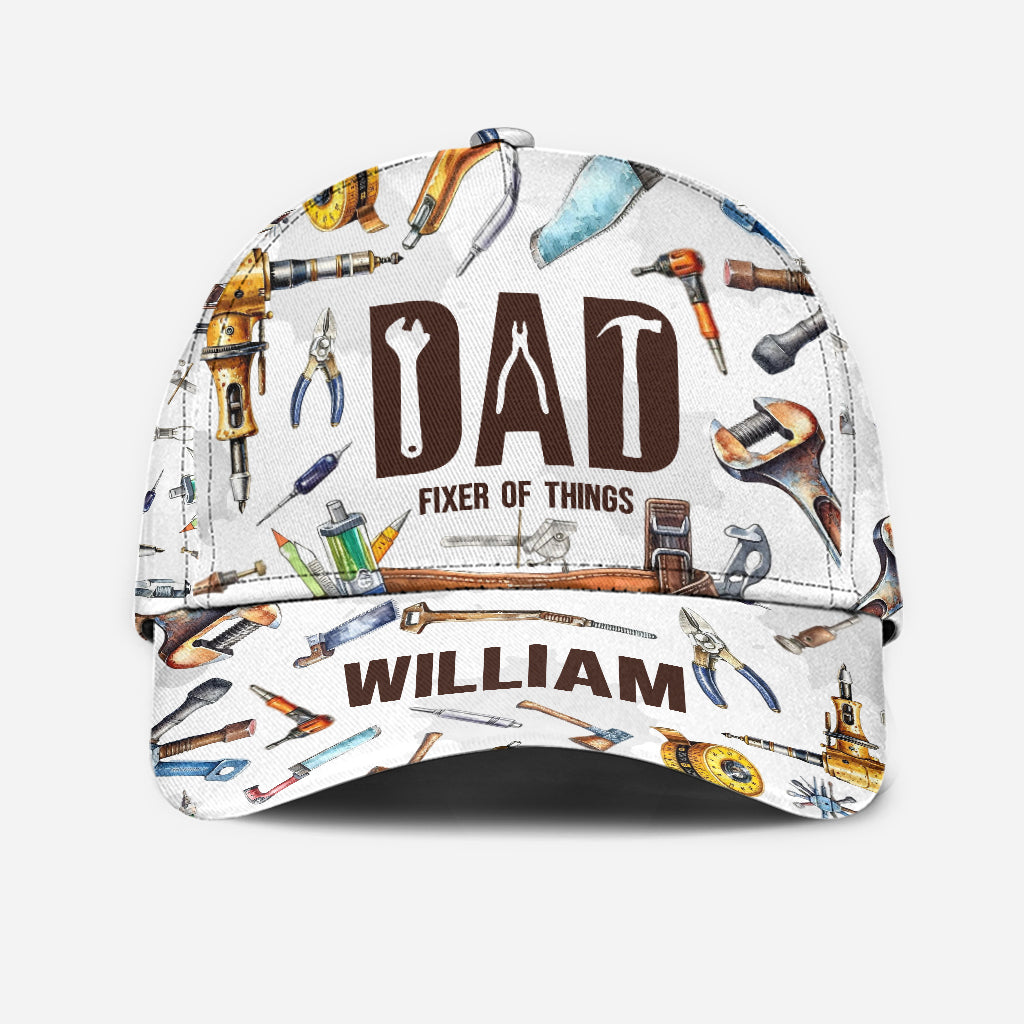 Dad Fixer Of Things - Personalized Father Classic Cap