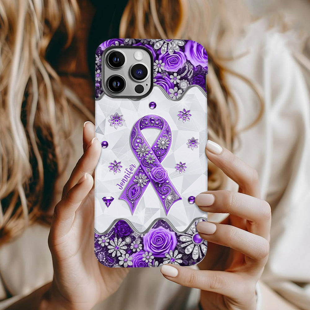 Cancer Awareness - Personalized Pancreatic Cancer Awareness Full Print Phone Case