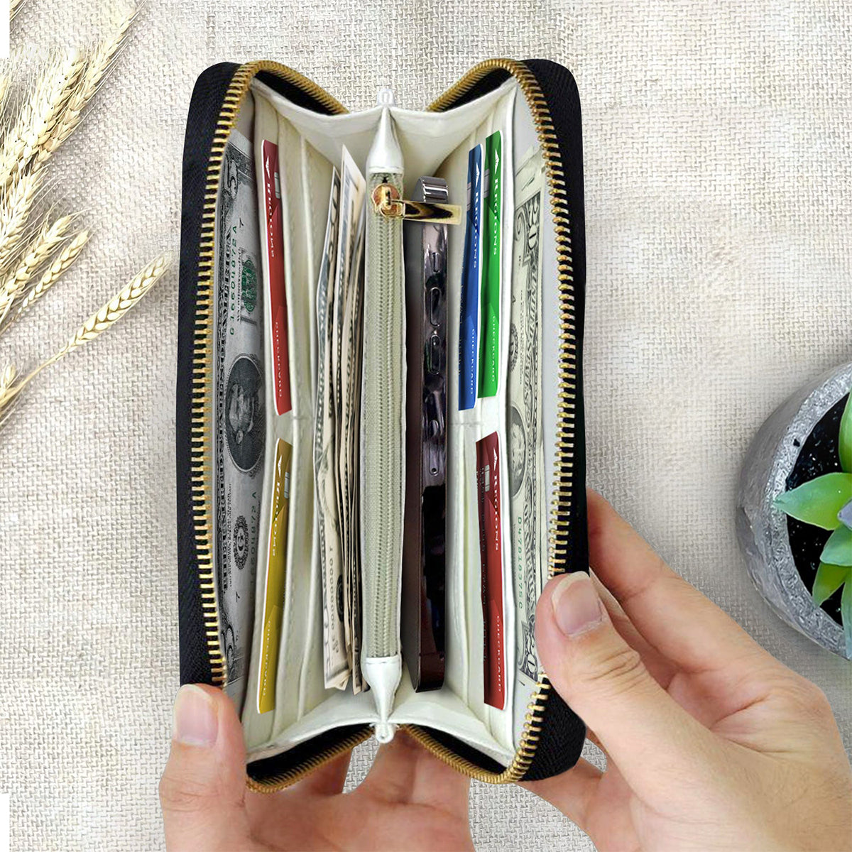 Serve And Protect - Personalized Police Officer Leather Long Wallet