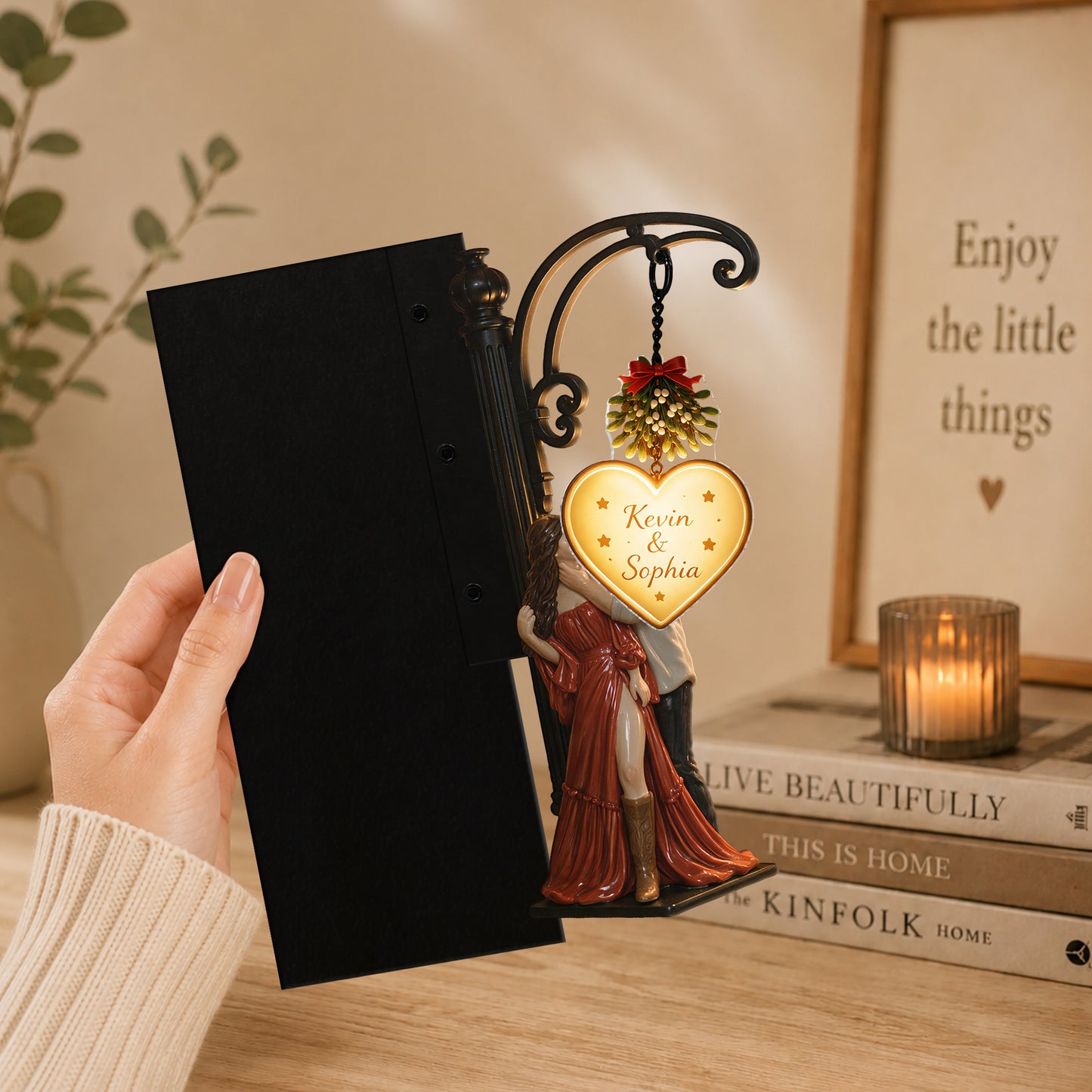 You & Me Couple Gift - Personalized Couple Bookshelf Lamp
