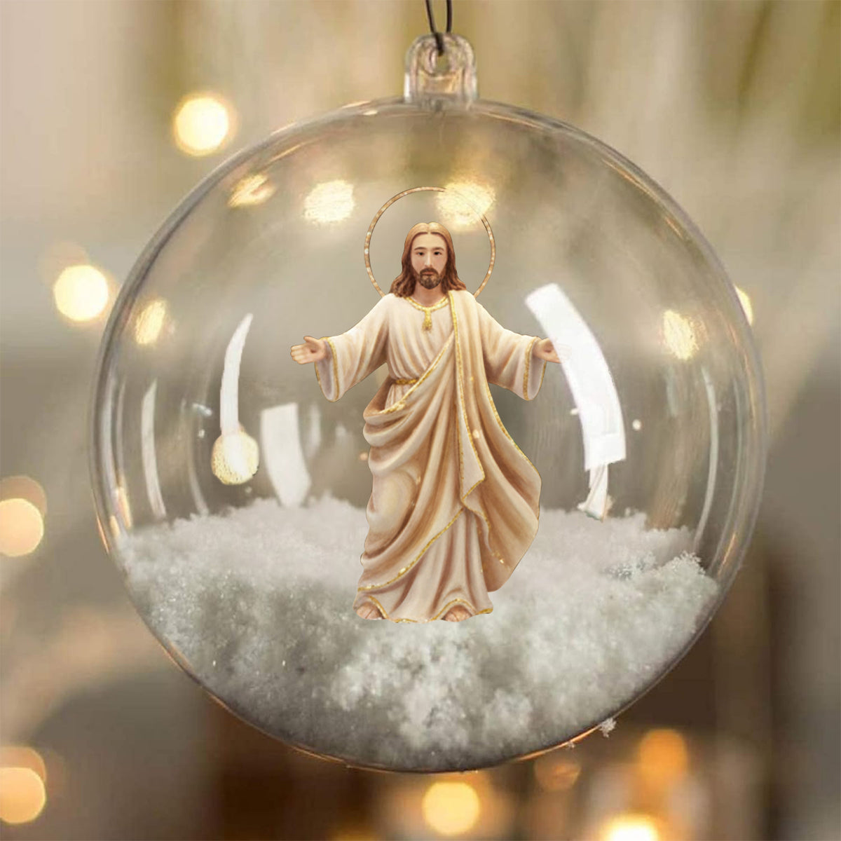 Be Still And Know That I Am God - Personalized Christian Snow Globe Ornament With Bow