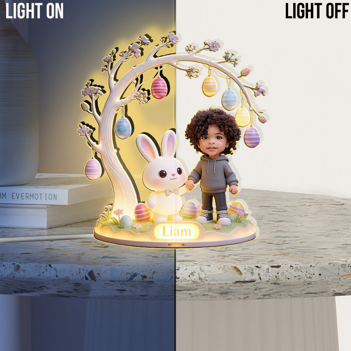 Custom Any Photo Best Easter Gift - Personalized Kid Acrylic LED Night Light