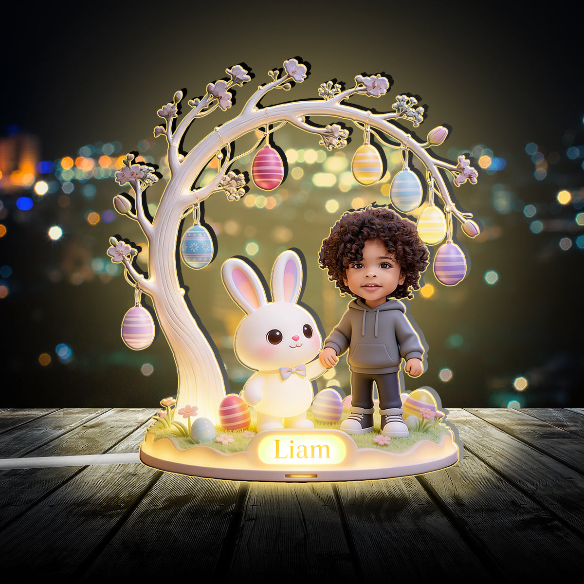 Custom Any Photo Best Easter Gift - Personalized Kid Acrylic LED Night Light