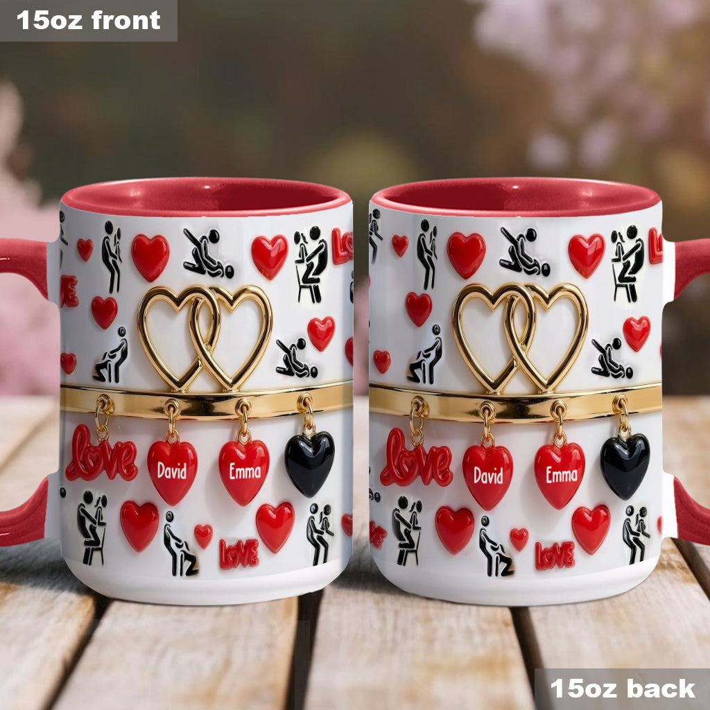 Funny Gift For Couple - Personalized Couple Accent Mug & Coaster