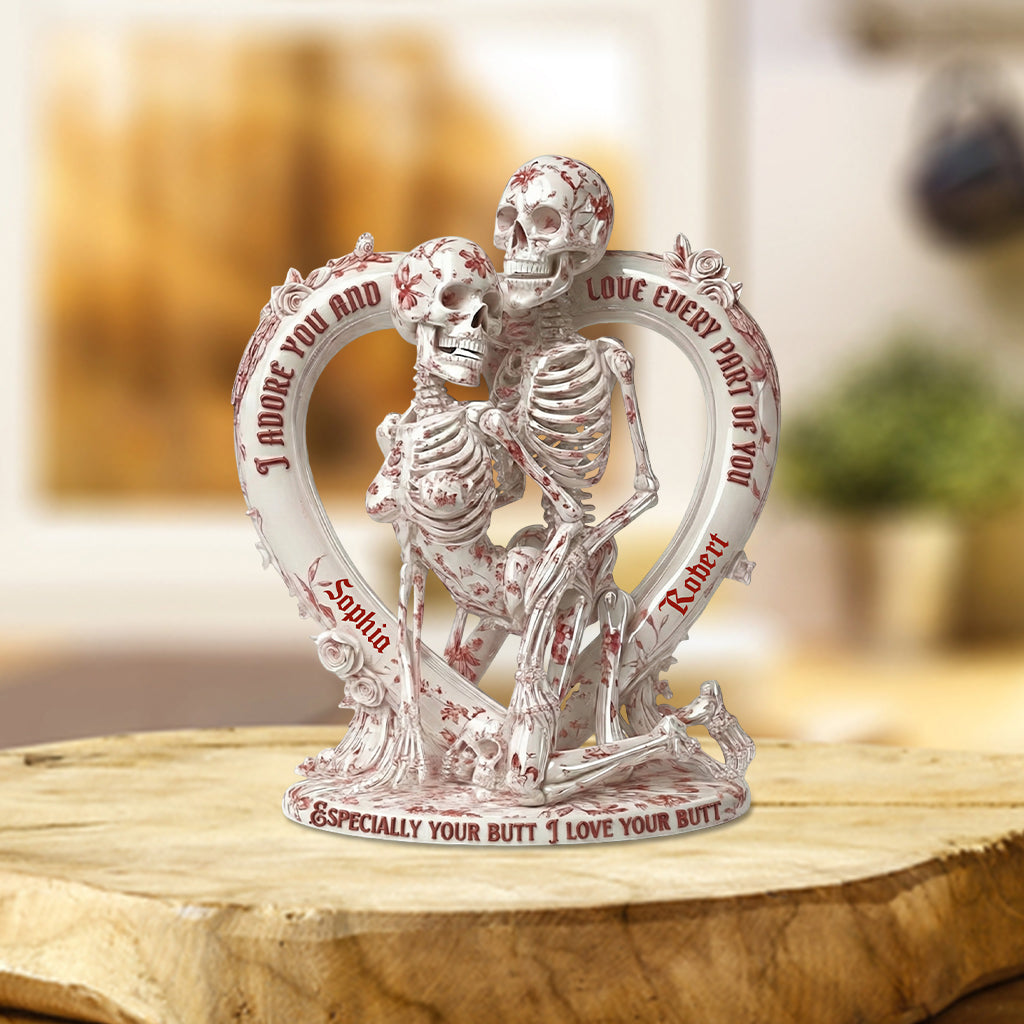 Toile de Jouy Skeleton - Personalized Skull Custom Shaped Acrylic Plaque