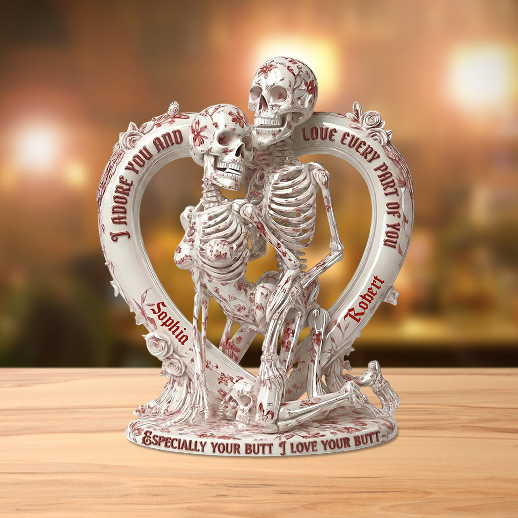 Toile de Jouy Skeleton - Personalized Skull Custom Shaped Acrylic Plaque