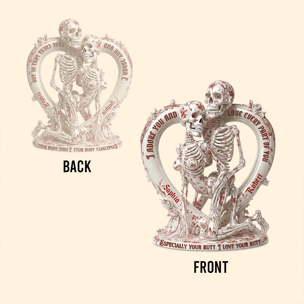 Toile de Jouy Skeleton - Personalized Skull Custom Shaped Acrylic Plaque