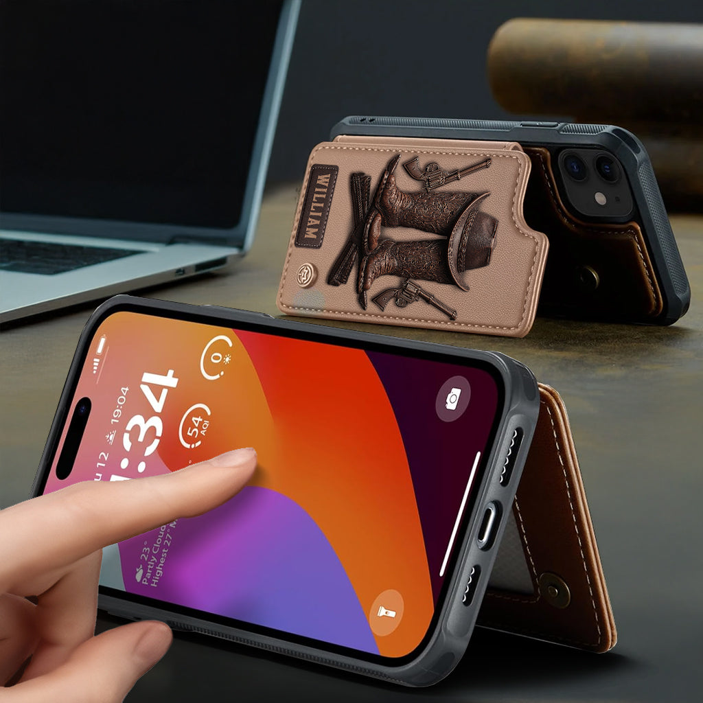 Western Spirit - Personalized Western Outfit Wallet Phone Case