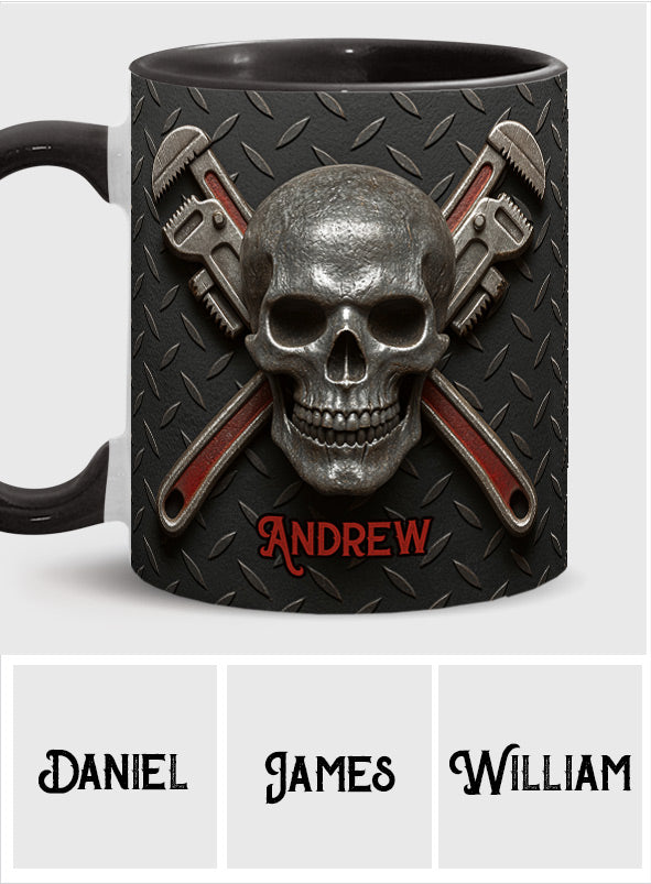 Cool Skeleton Plumber Gift - Personalized Plumber Accent Mug