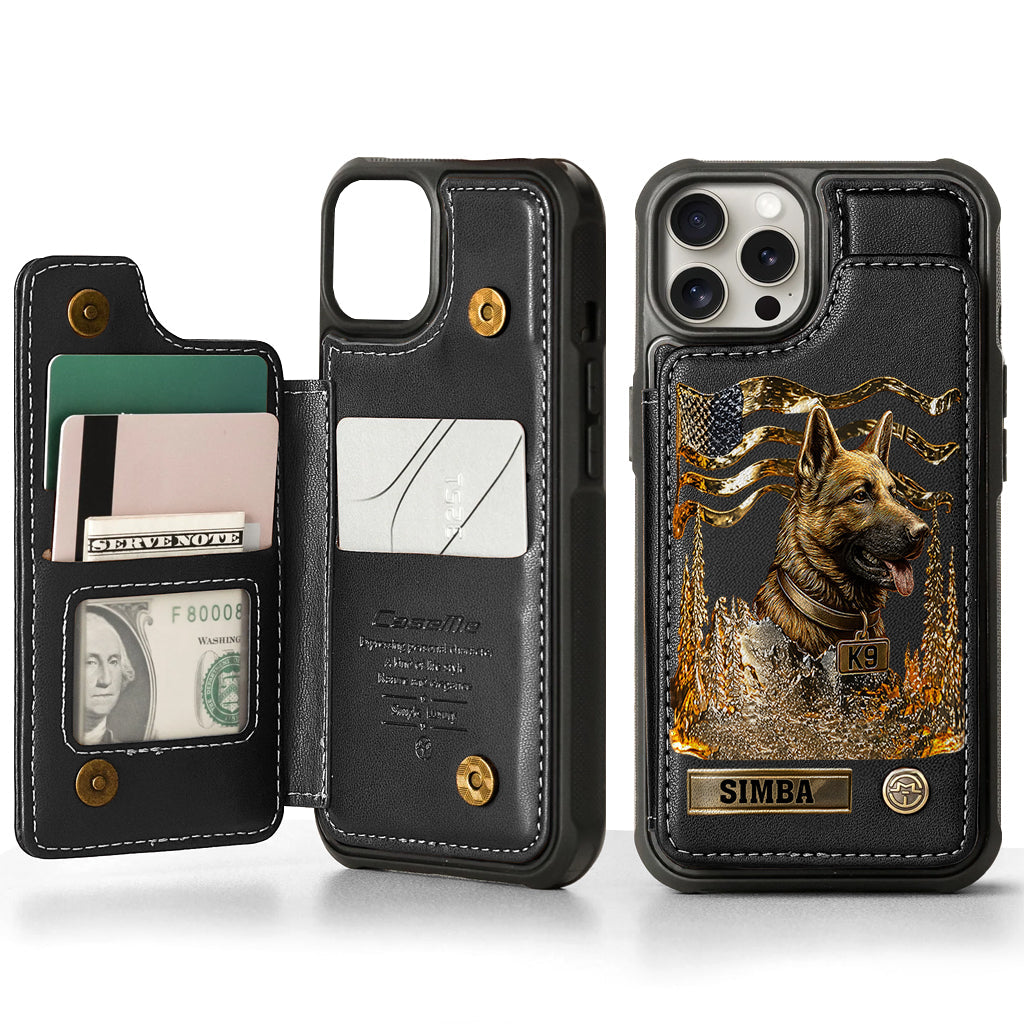 Love My Dog - Personalized German Shepherd Dog Wallet Phone Case