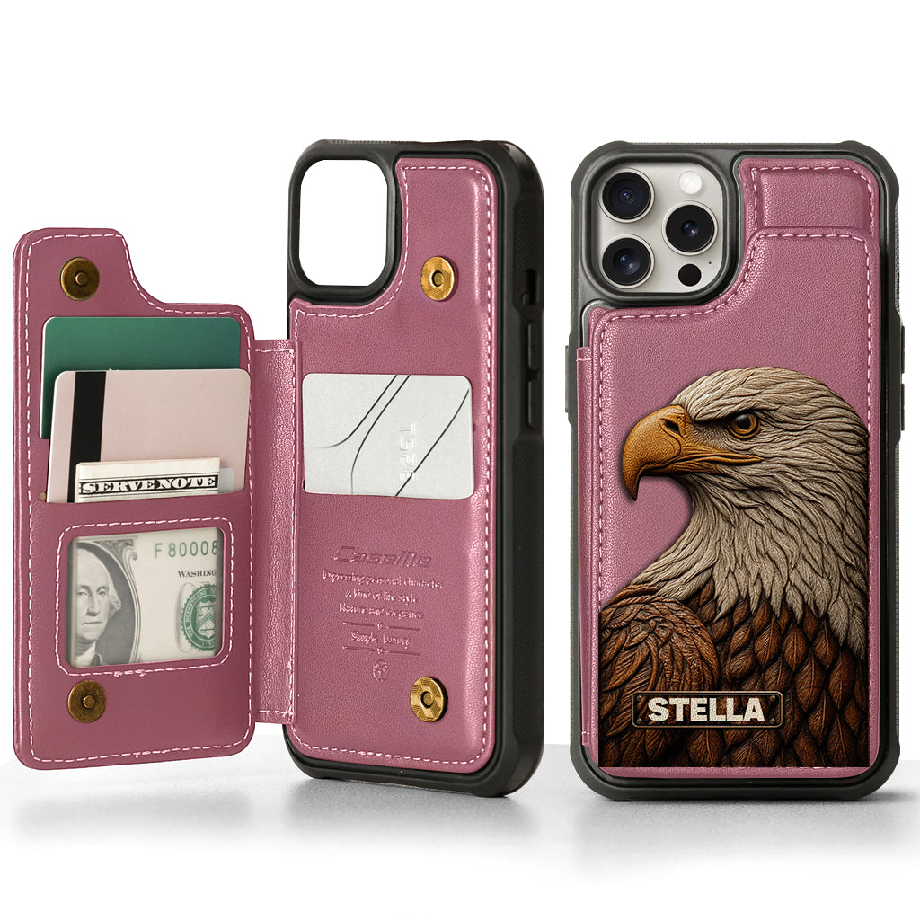 Majestic Eagle - Personalized Bald Eagle Wallet Phone Case