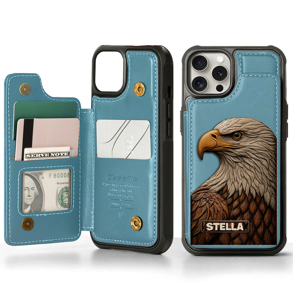 Majestic Eagle - Personalized Bald Eagle Wallet Phone Case