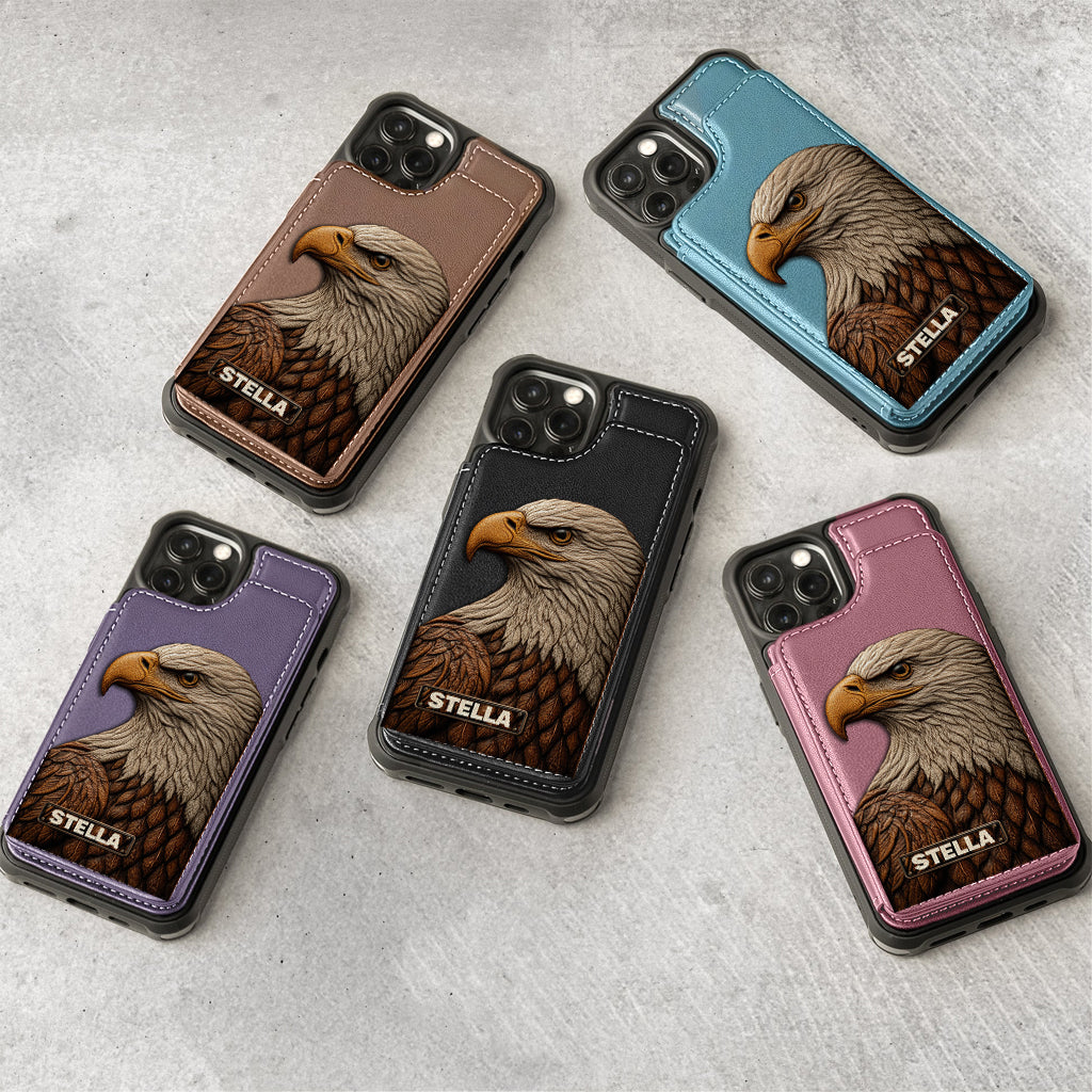 Majestic Eagle - Personalized Bald Eagle Wallet Phone Case