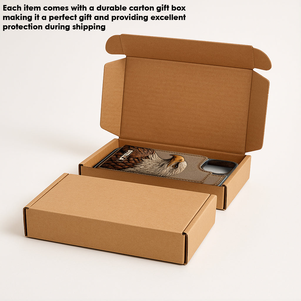 Majestic Eagle - Personalized Bald Eagle Wallet Phone Case