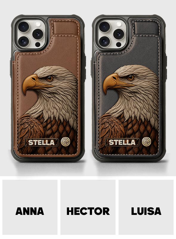 Majestic Eagle - Personalized Bald Eagle Wallet Phone Case