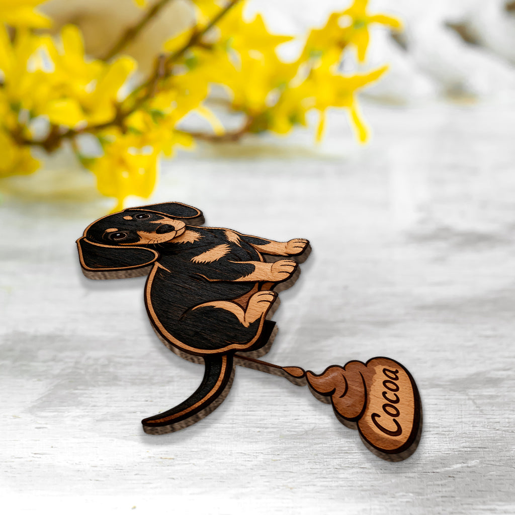 Funny Pooping Dog - Personalized Dog Door Frame Decoration