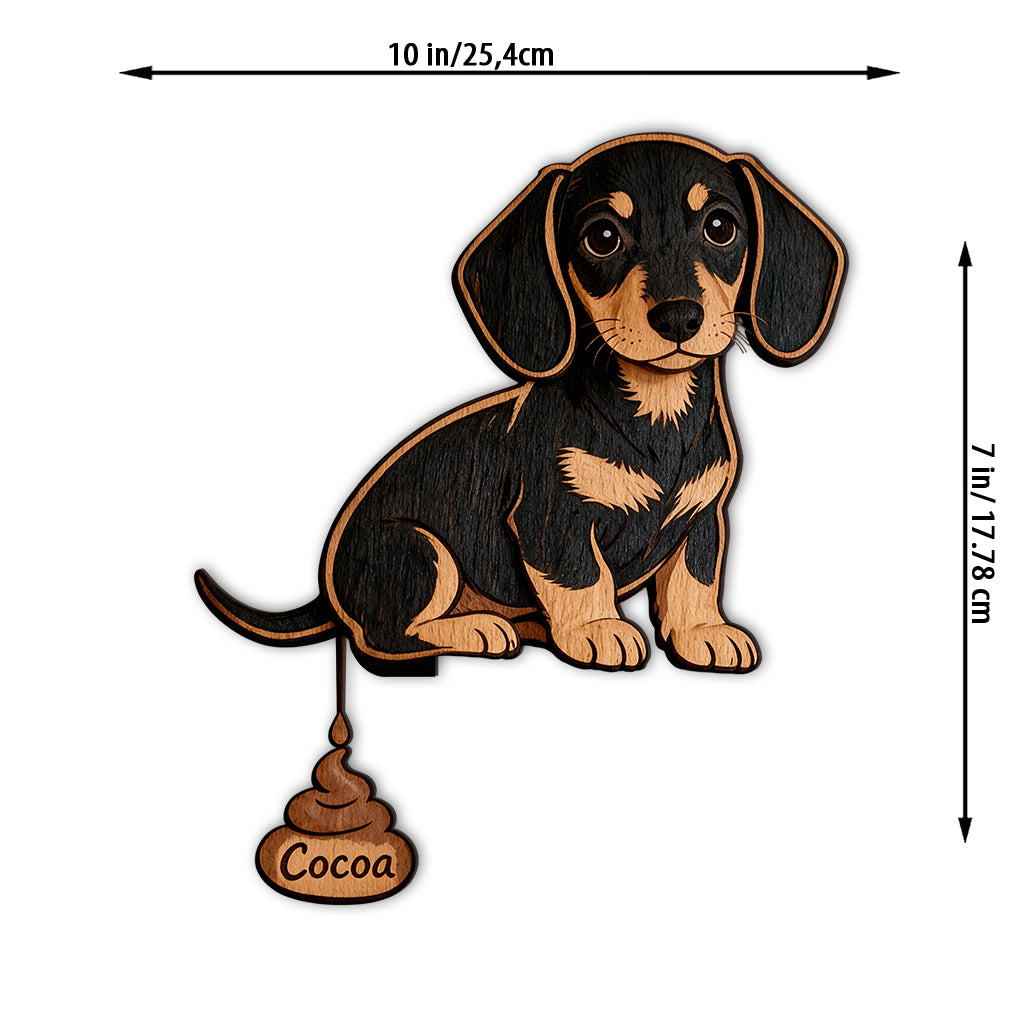 Funny Pooping Dog - Personalized Dog Door Frame Decoration