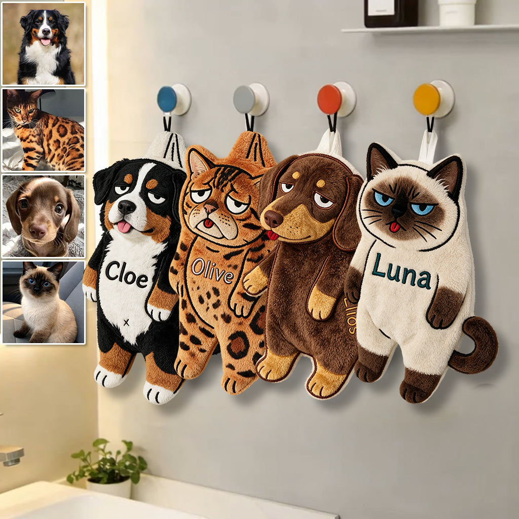Cute Pet - Personalized Dog Hand Towel