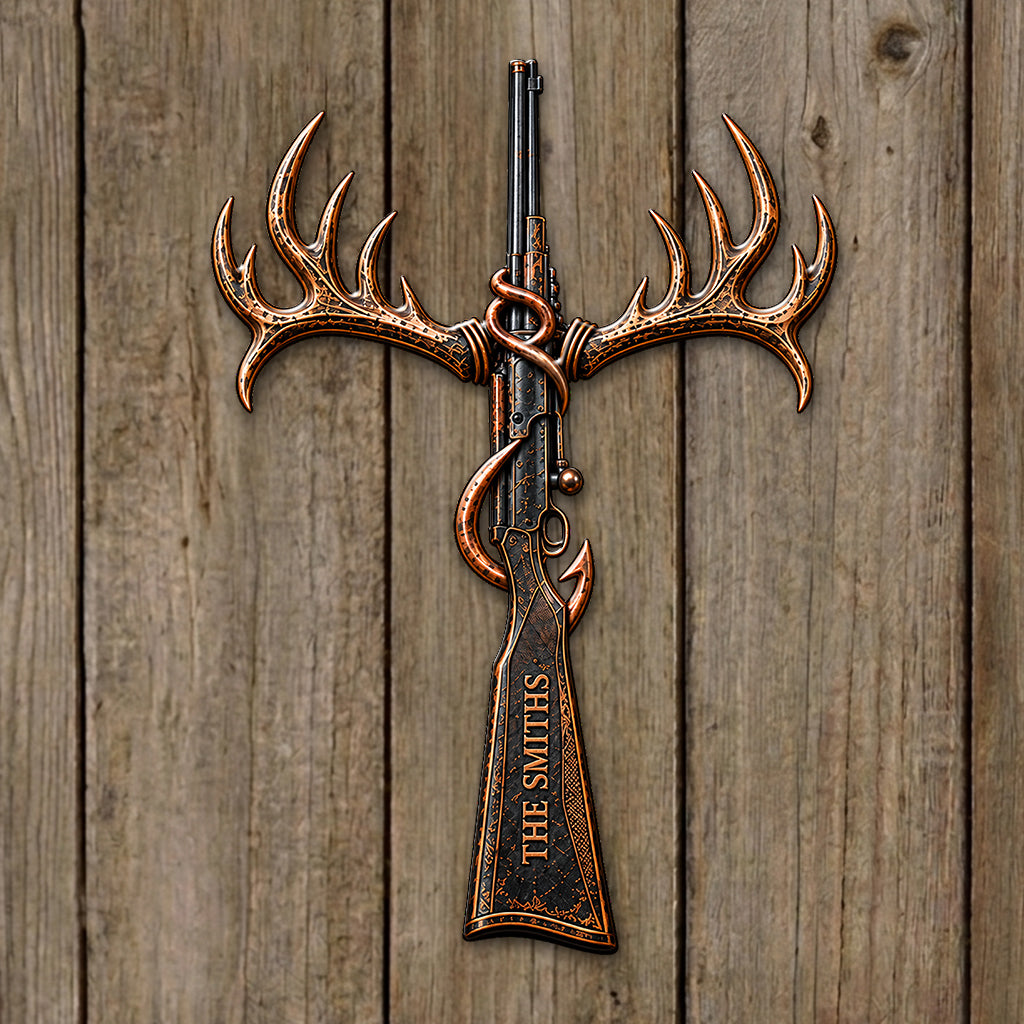 God Made A Hunter - Personalized Hunting 3D Printed Cut Metal Sign