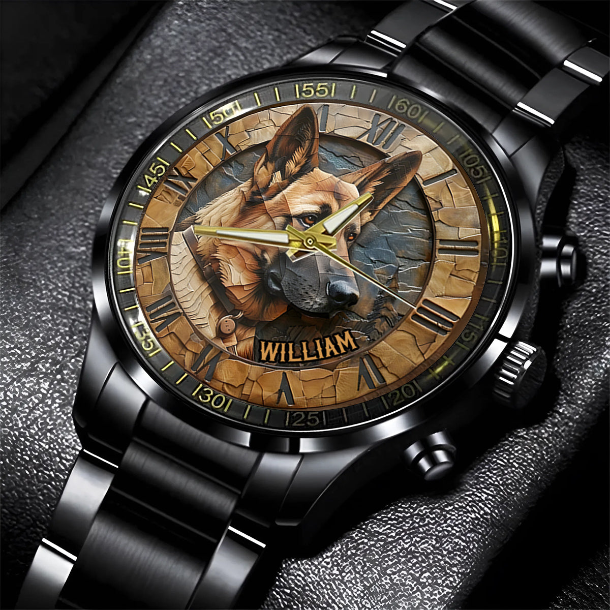 Brave German Shepherd - Personalized Dog Hand Watch