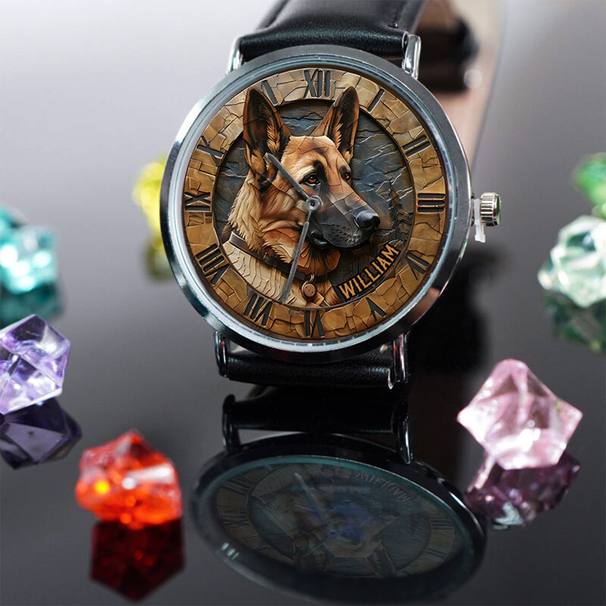 Brave German Shepherd - Personalized Dog Hand Watch