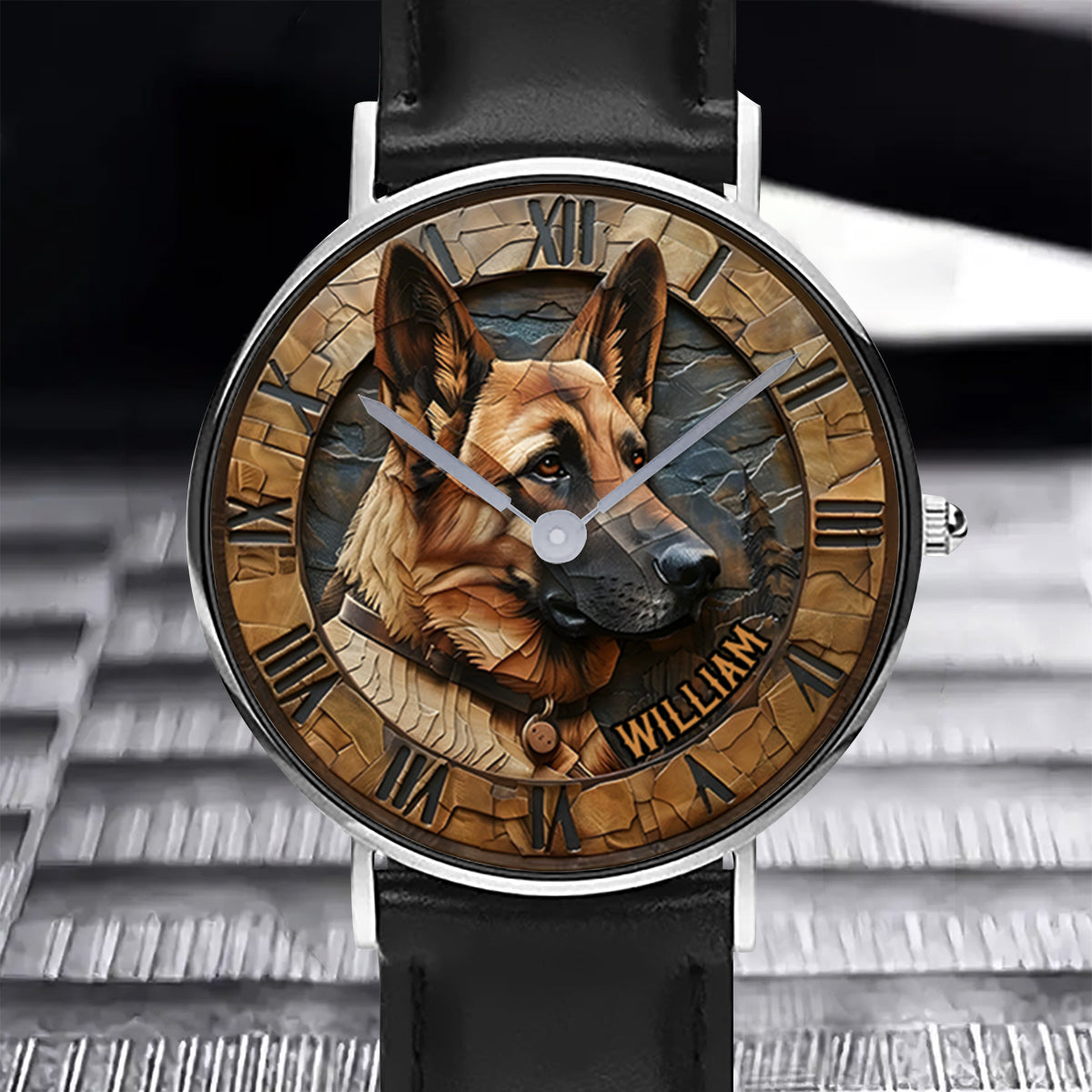 Brave German Shepherd - Personalized Dog Hand Watch