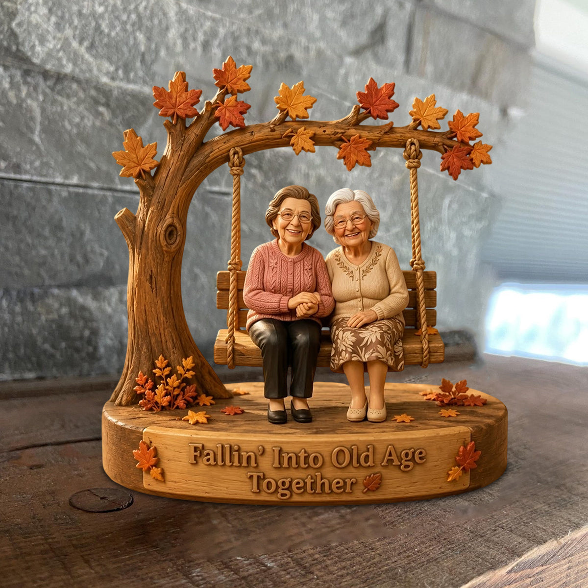 Bestie Gift - Personalized Bestie Custom Shaped Wood Plaque