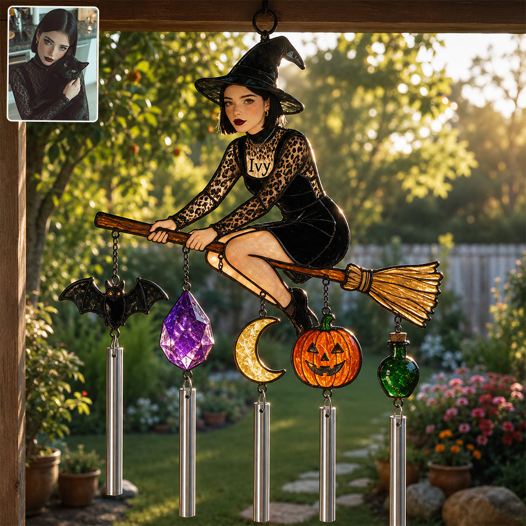 Not Every Witch Lives In Salem - Personalized Witch Wind Chime With Charm