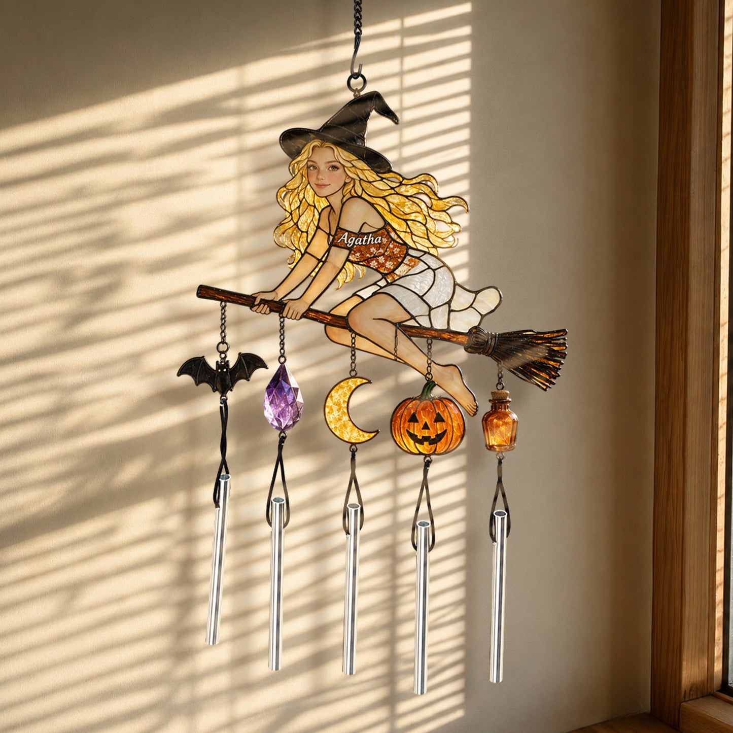 Not Every Witch Lives In Salem - Personalized Witch Wind Chime With Charm