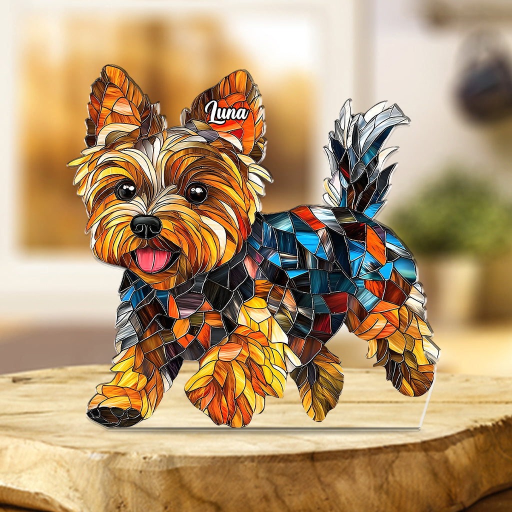 I Love My Dog - Personalized Dog Custom Shaped Acrylic Plaque