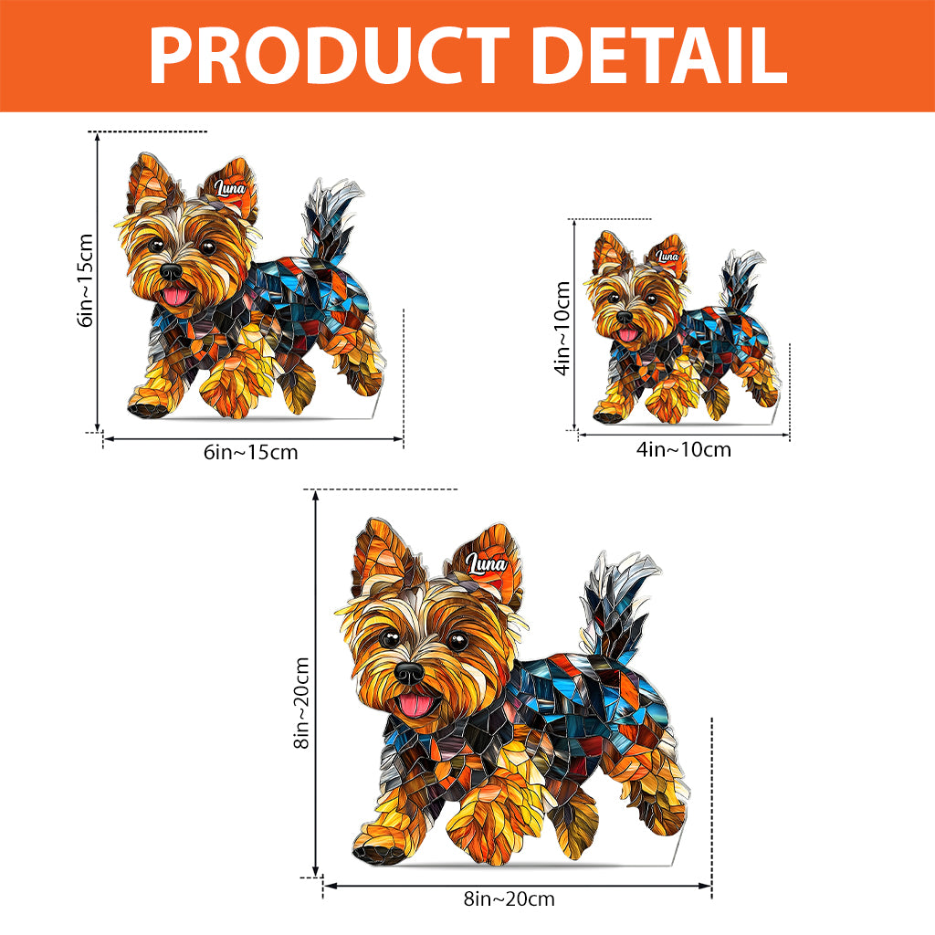 I Love My Dog - Personalized Dog Custom Shaped Acrylic Plaque