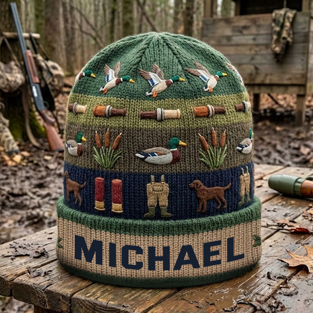 Duck Hunting Season - Personalized Hunting Beanie Hat